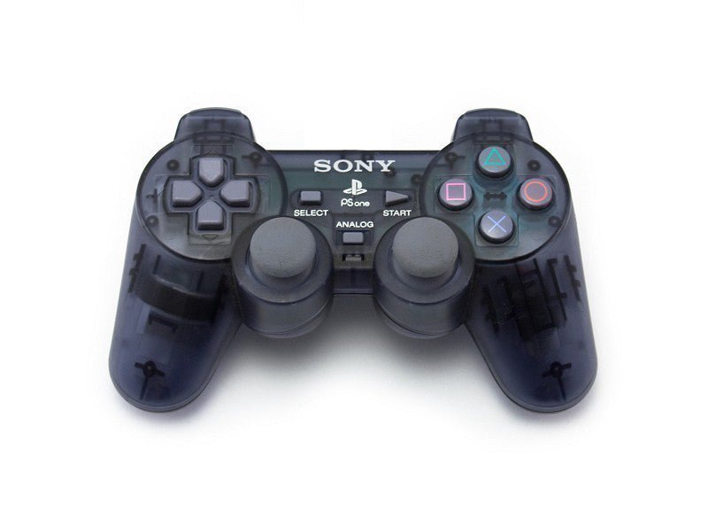 Sony Playstation 1 / PSX / PSOne Dual shock controller Transparant Black - Gamesellers.nl