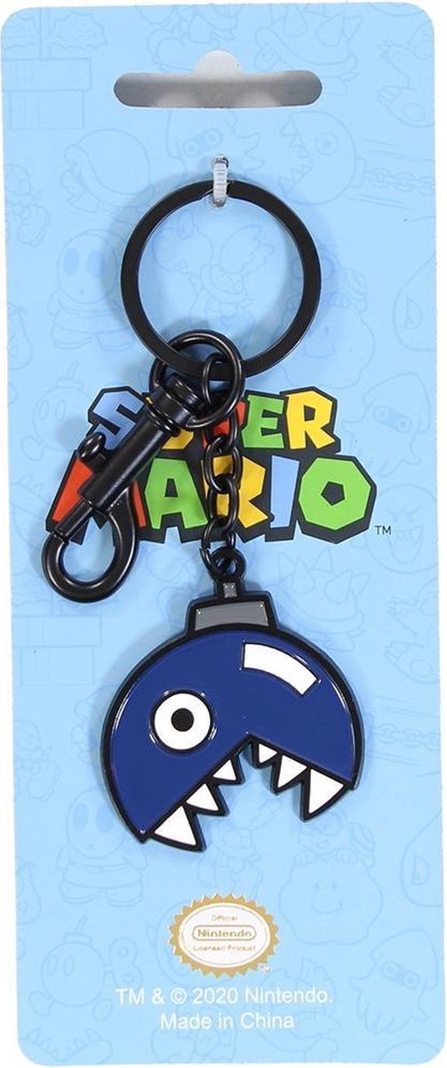 Super Mario Chain Chomp metal keychain - Gamesellers.nl