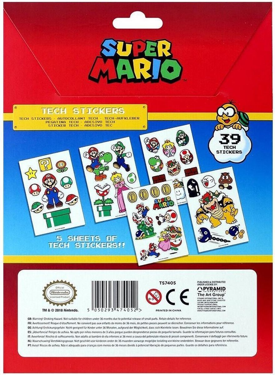 Super Mario - Mushroom Kingdom stickerset - Gamesellers.nl