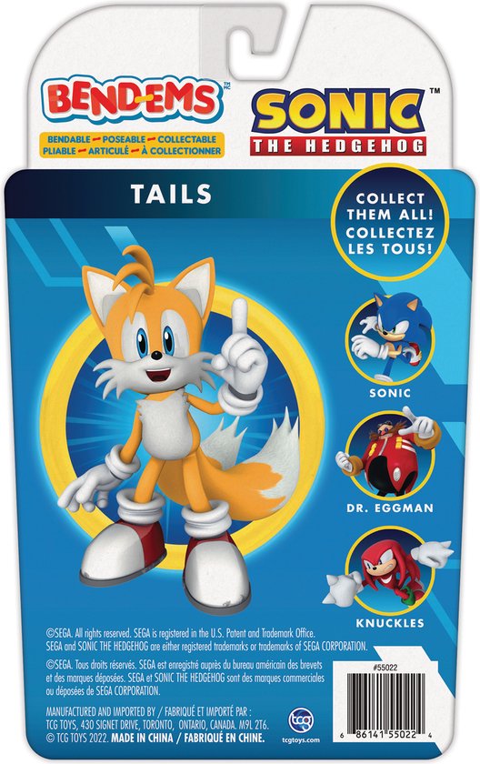 Sonic The Hedgehog: Tails - bendable figure