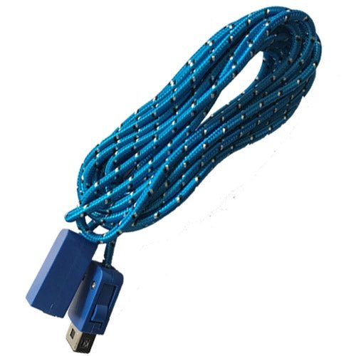 Verlengkabel voor Nintendo NES / SNES classic mini controller nylon blauw 3 meter - Gamesellers.nl