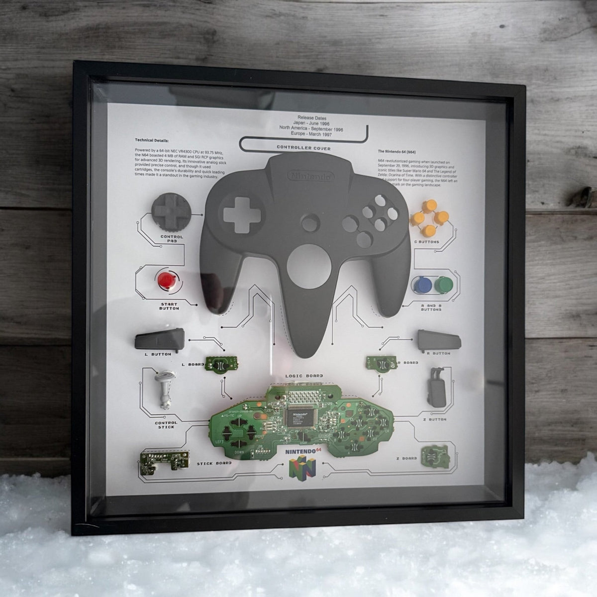 Wall Art - Nintendo 64 controller zwart - Gamesellers.nl