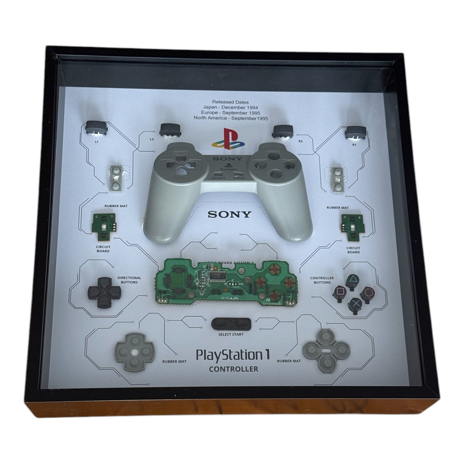 Wall Art - Playstation 1 controller grijs - Gamesellers.nl