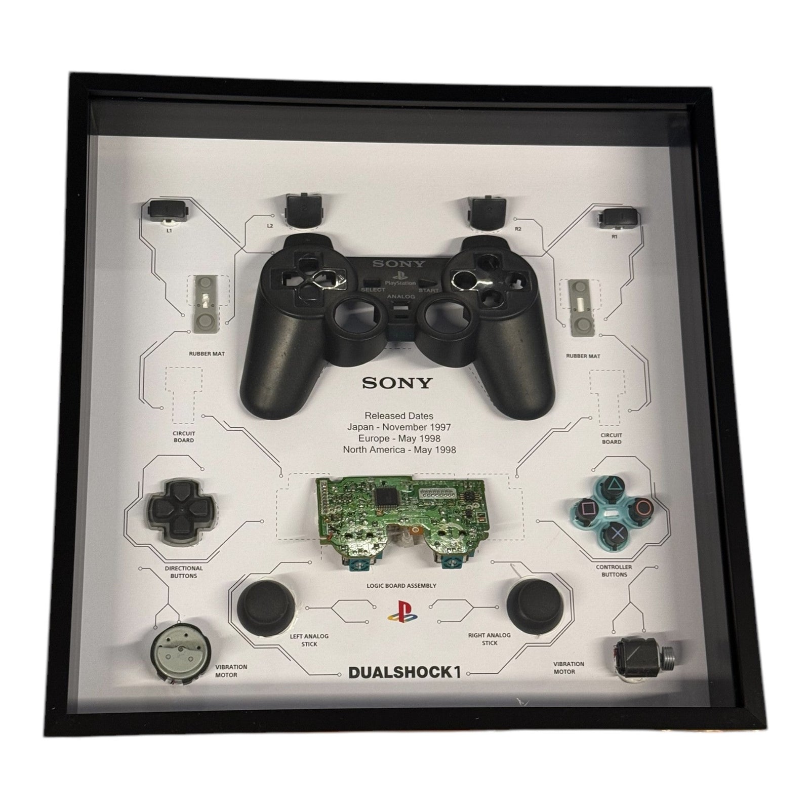 Wall Art - Playstation 1 controller zwart - Gamesellers.nl