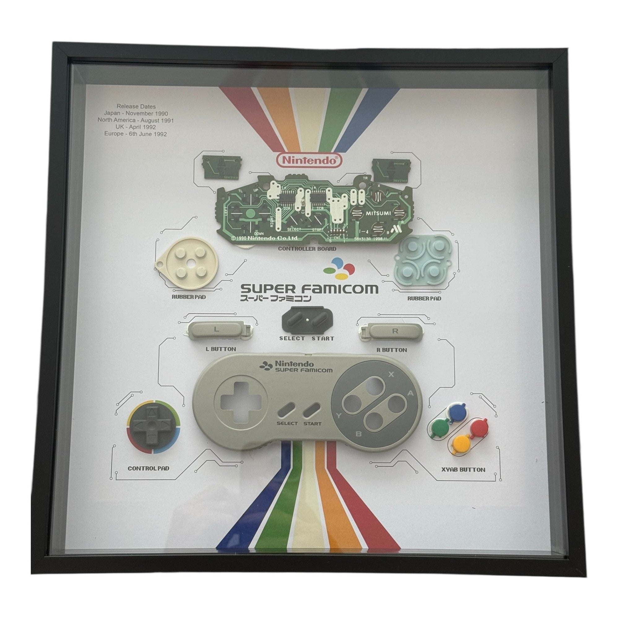 Famiicon Controller Wall Art - Super Famicom controller - Gamesellers.nl