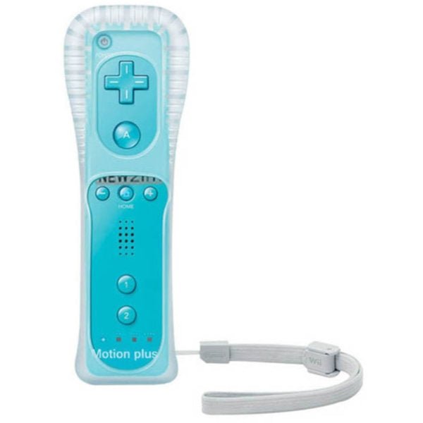 Wii remote controller lichtblauw motion plus 3rd party NIEUW - Gamesellers.nl