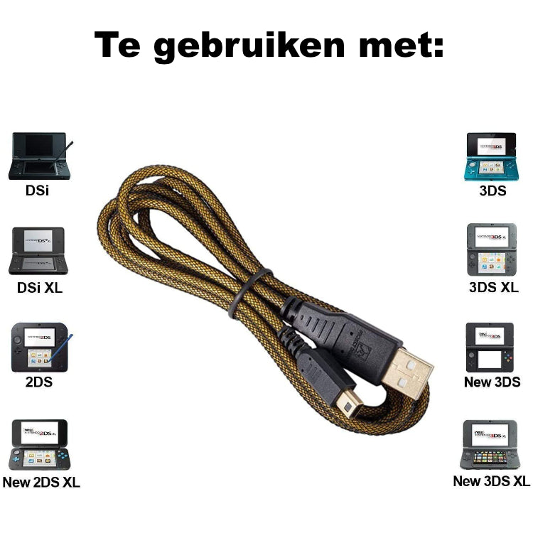 Cablebee USB lader voor Nintendo 2DS / 3DS / DSi - 3 meter Gamesellers.nl