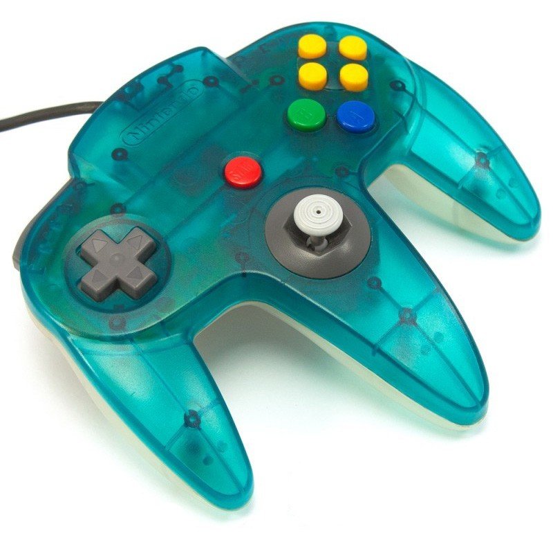 Nintendo 64 controller Ice Blue origineel Gamesellers.nl