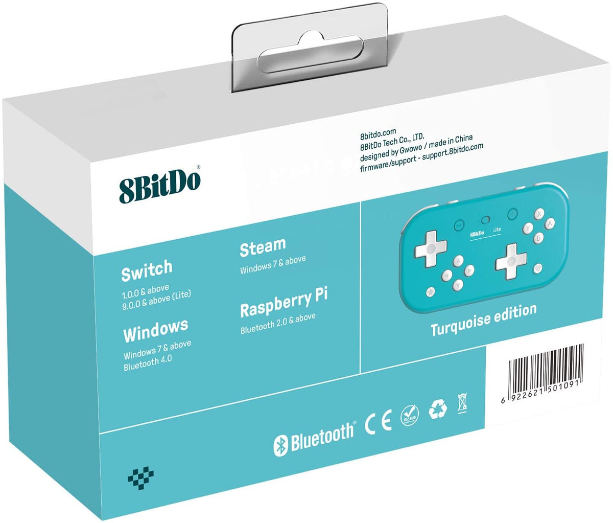 8BitDo Lite bluetooth controller Turquoise Gamesellers.nl