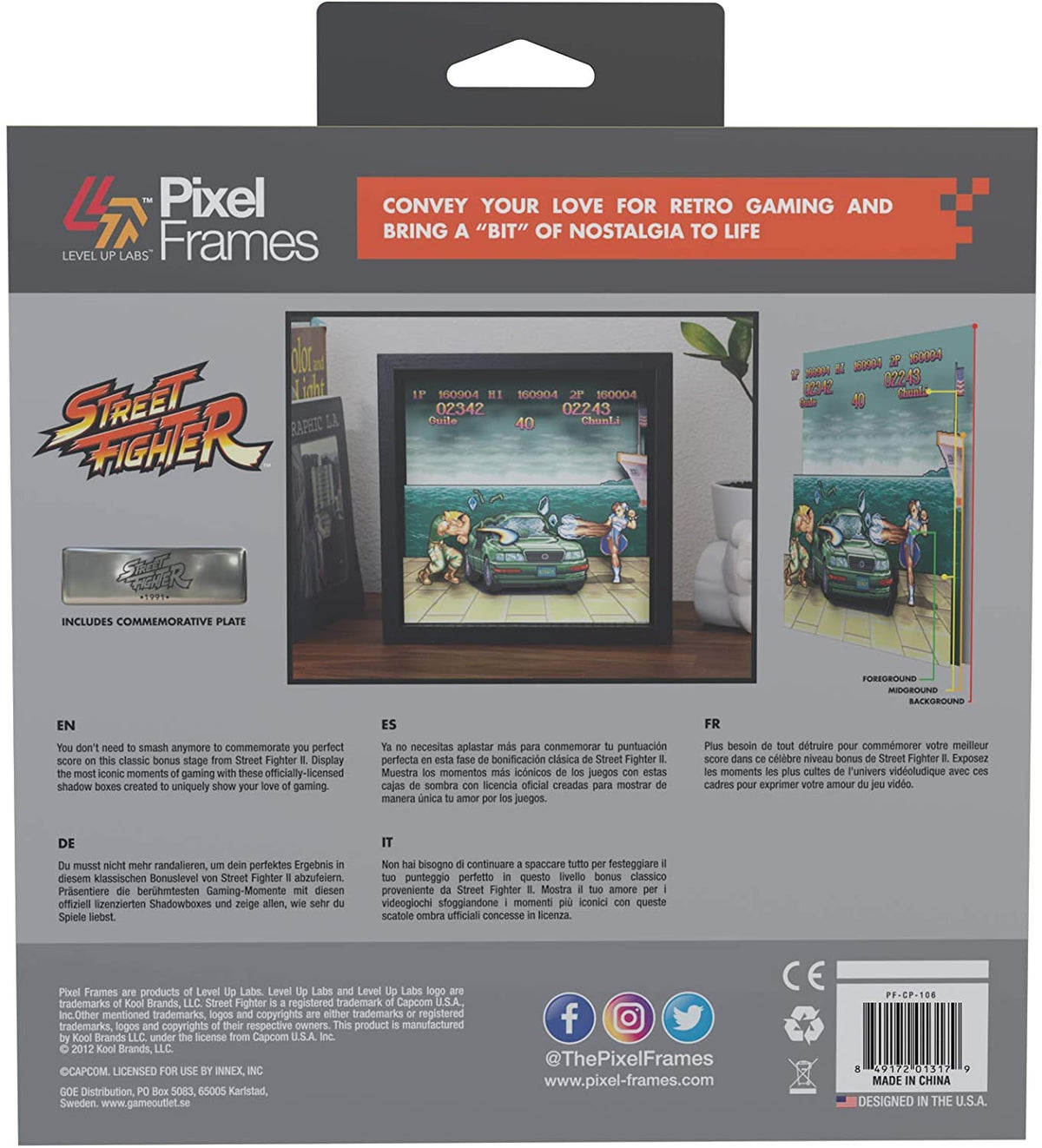 Pixel Frames - Streetfighter 2 car scene Gamesellers.nl
