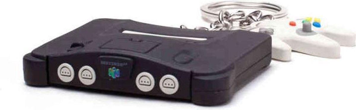 Nintendo 64 &amp; Controller 3d rubber keychain Gamesellers.nl