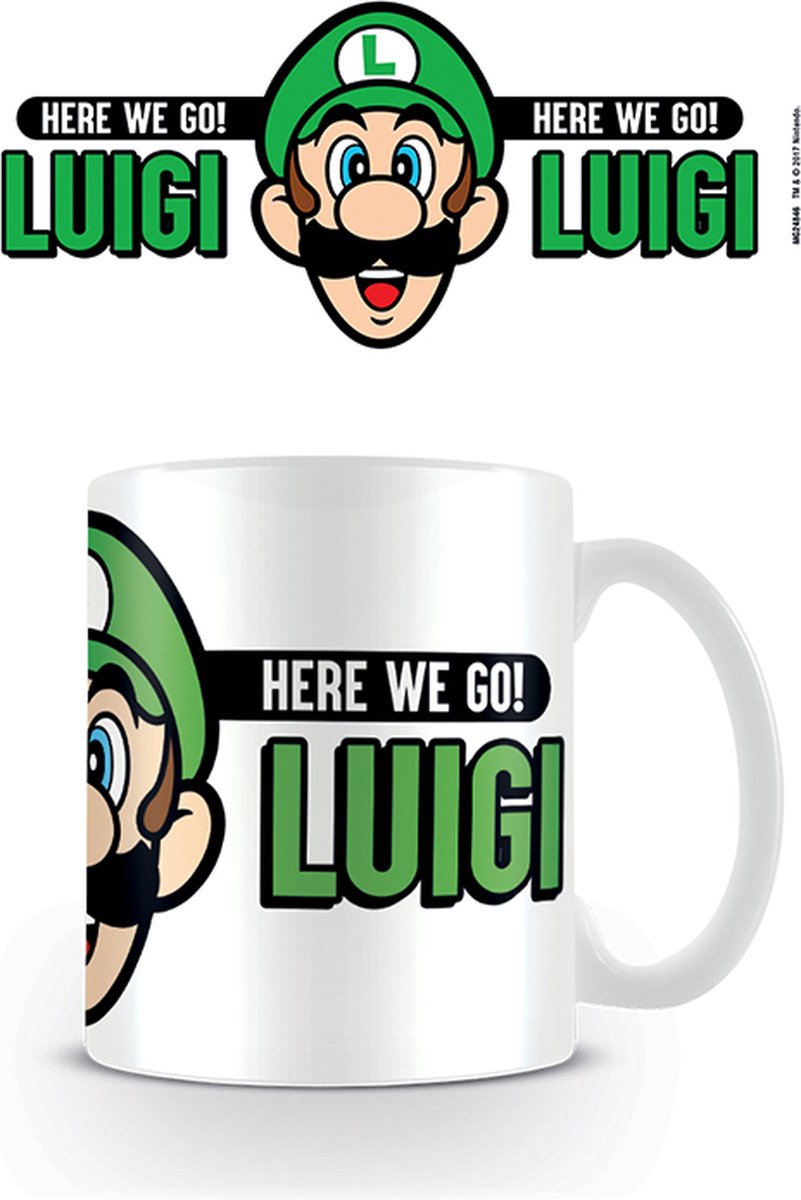Super Mario Here we go Luigi mug Gamesellers.nl