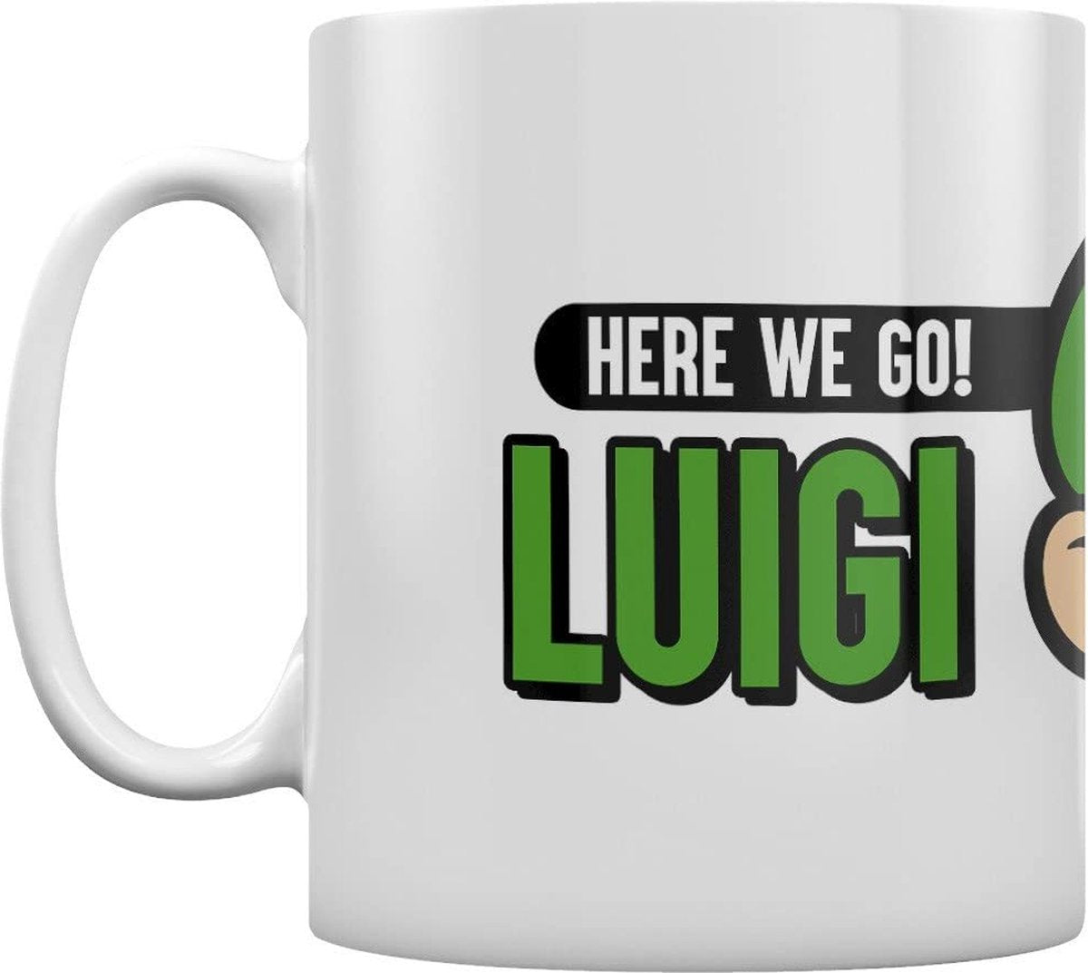 Super Mario Here we go Luigi mug Gamesellers.nl
