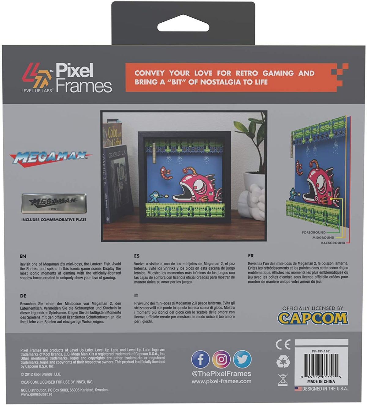 Pixel Frames - Megaman 2 Lantern Fish Gamesellers.nl