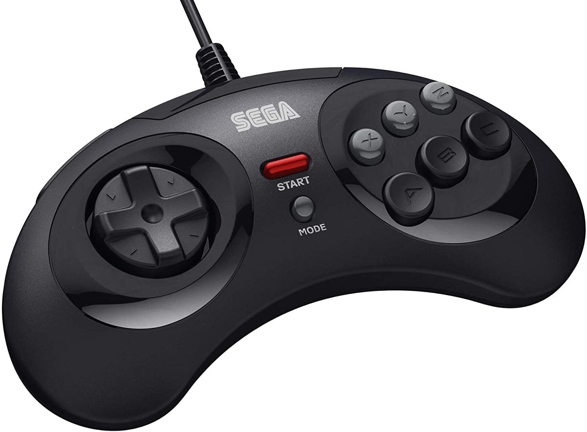 Retro-Bit SEGA Mega Drive 6-Button Classic Controller black Gamesellers.nl