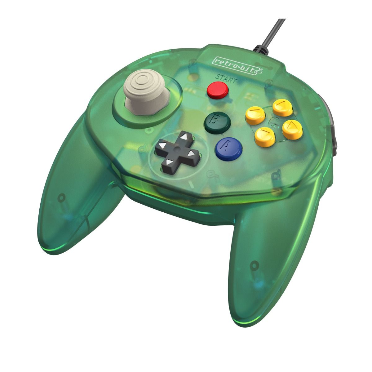 Retro-Bit Tribute 64 Nintendo 64 controller clear green Gamesellers.nl