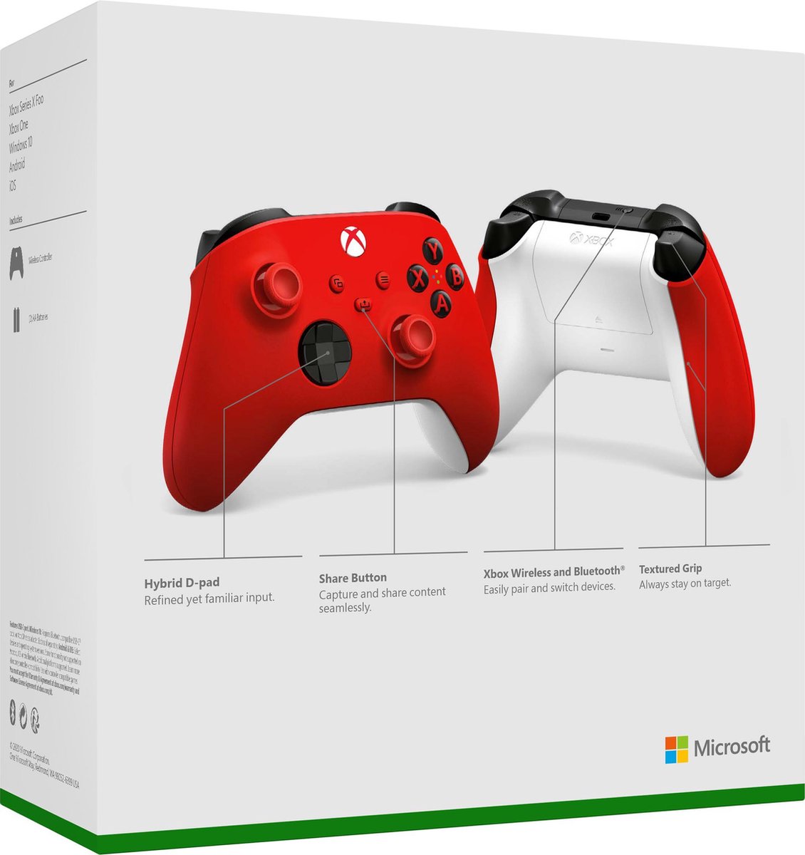 Xbox wireless controller voor Xbox Series X | S en Xbox One - Pulse Red Gamesellers.nl