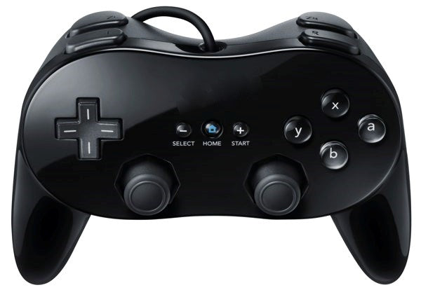 Classic PRO controller zwart 3rd party voor Nintendo Wii Gamesellers.nl