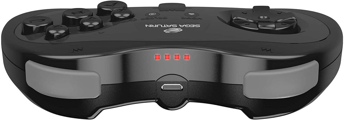 Retro-Bit Sega Saturn Bluetooth controller black Gamesellers.nl