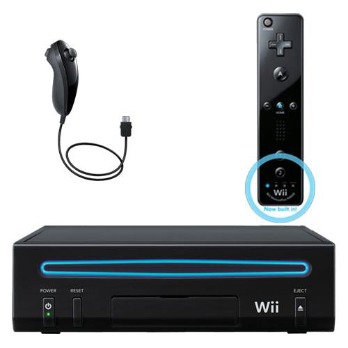 Nintendo Wii zwart met originele motion plus controller Gamesellers.nl